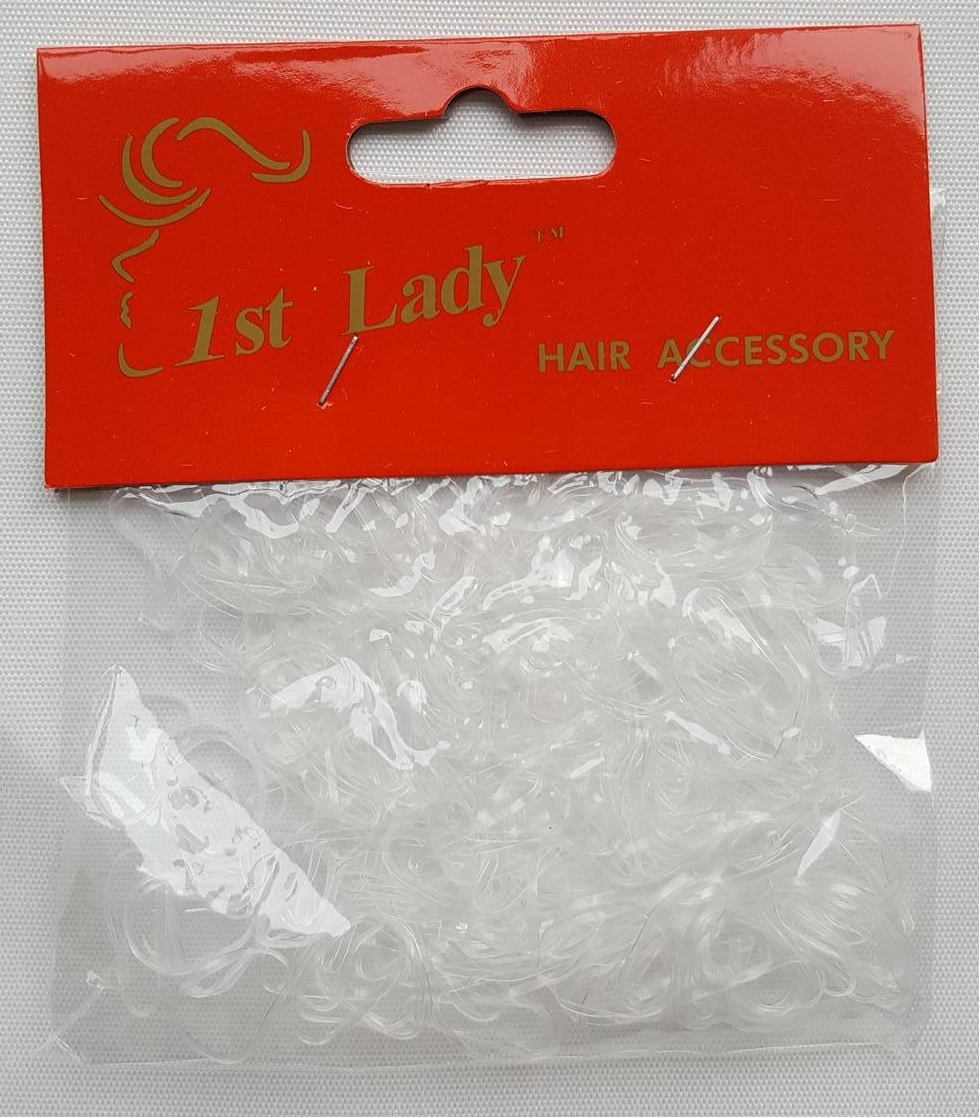 1st Lady 250pcs Weiße Mini Gummi Haare Elastische Bänder Zöpfe/Dreadlocks/Zöpfe