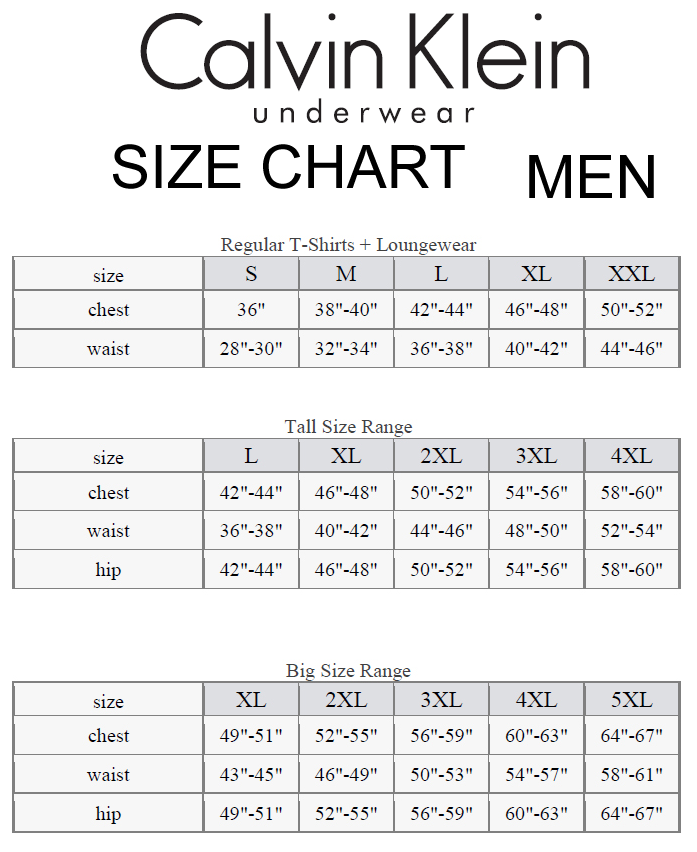 Boxer Shorts Size Chart Uk