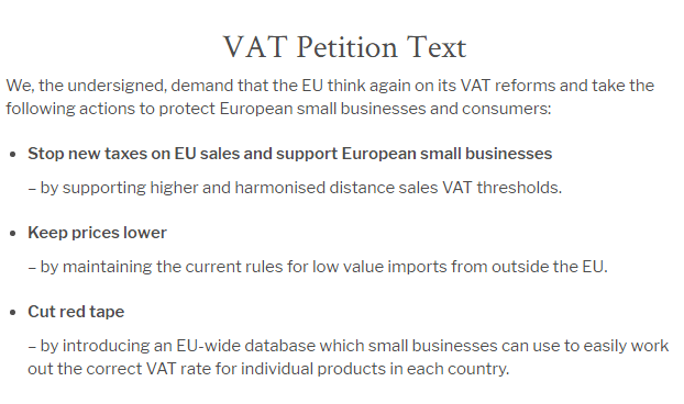 ebay vat petition