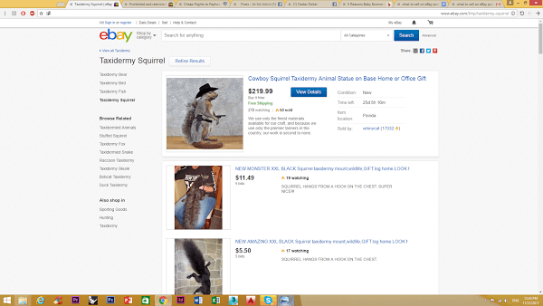 selling wildlife products on ebay